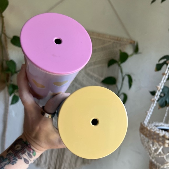 Set of 2 Stoney Clover Lane x Target Tumblers Blue Smiley & Pink Heart Cups 23oz - Picture 4 of 8